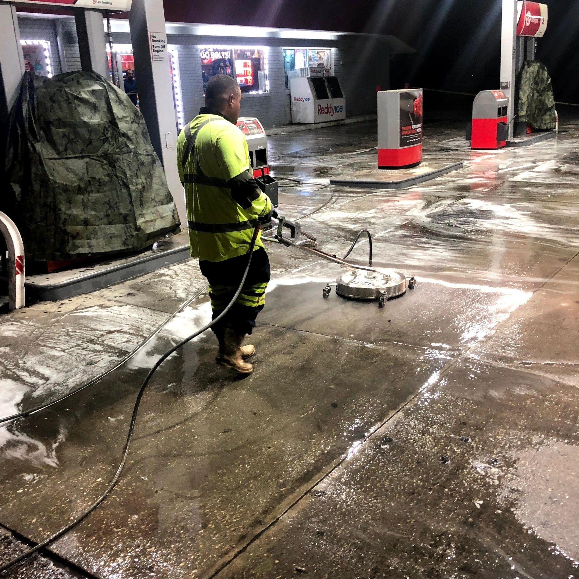 Commercial pressure washing